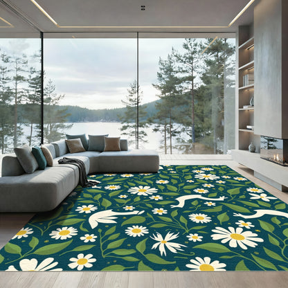 White Daisy Whimsical Fable Rug