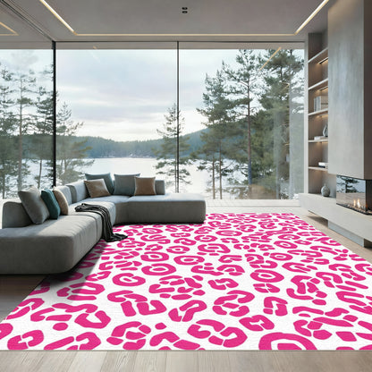 Hot Pink Leopard Spots Rug