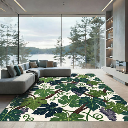 Emerald Grapevine Botanical Climbing Vine Rug