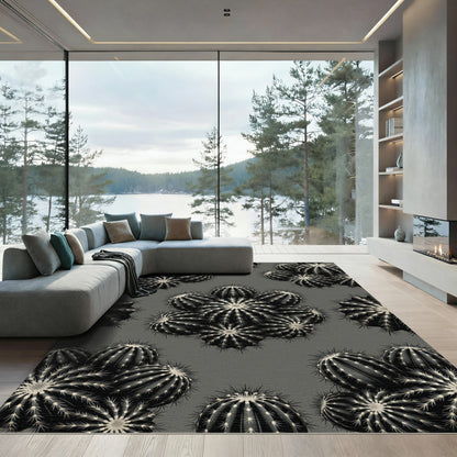 Monochromatic Dark Cactus Cluster Rug