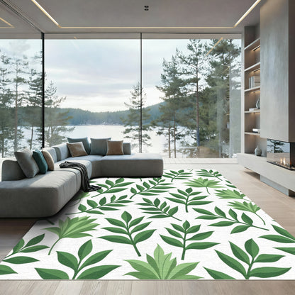 Emerald Green Leafy Canopy Rug