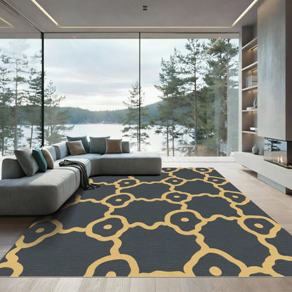 Mustard Gold Organic Constellation Rug
