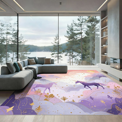 Enchanting Pastel Unicorn Celestial Dream Rug