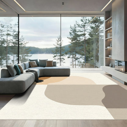 Earthy Ternary Abstract Shapes Rug