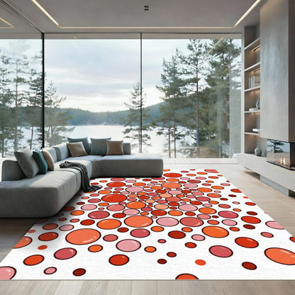 Crimson Pink Bubble Cluster Rug