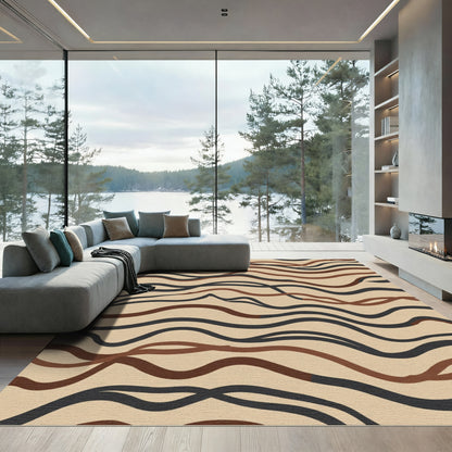 Earthy Lines Organic Swirl Rug