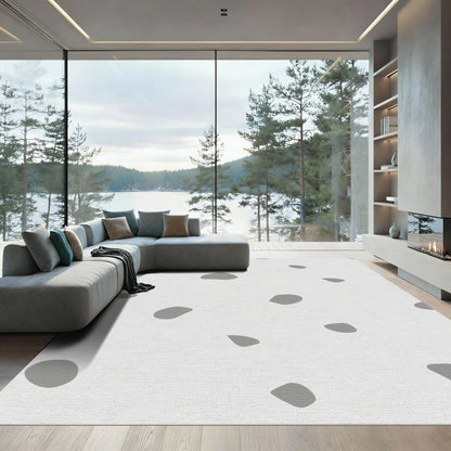 Gray Pebble Scatter Rug