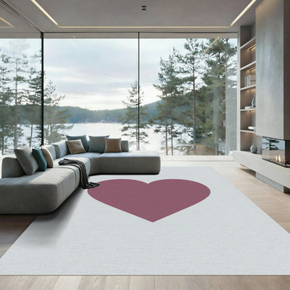 Plum Heart Minimalist Contemporary Rug