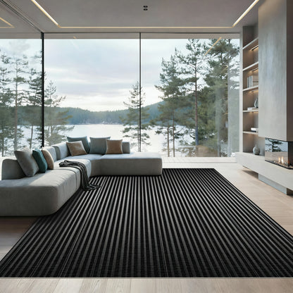Monochromatic Narrow Vertical Stripe Rug