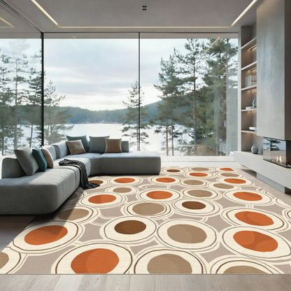 Earthy Circles Organic Composition Rug