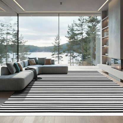 Monochrome Subtle Stripe Rug