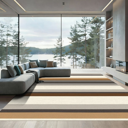 Neutral Ombre Wide Stripe Rug