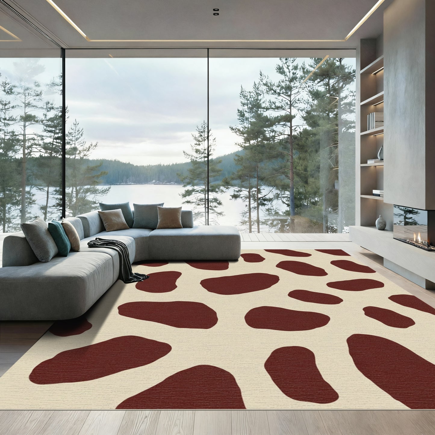 Cow Spot Chocolate Cream Spots Rug