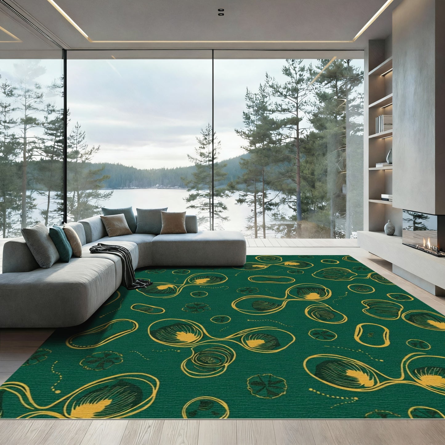 Emerald Gold Organic Organic Form Rug