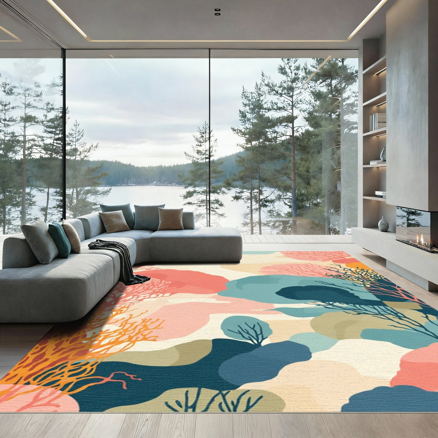 Coral Reef Shapes And Colors Rug