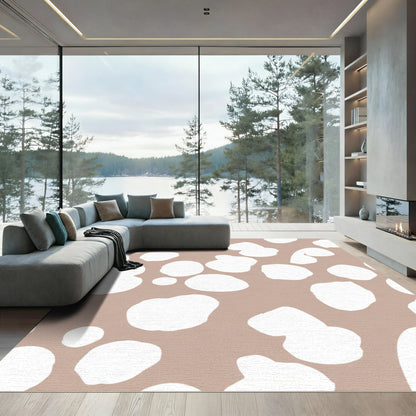 Beige Cloud Irregular Spot Rug