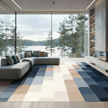 Gradient Octagon Stripe Rug