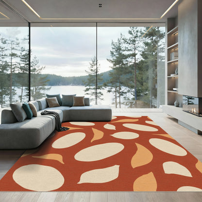 Clay Beige Smooth Pebble Scatter Rug