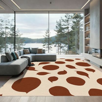 Brown Ochre Organic Spot Rug