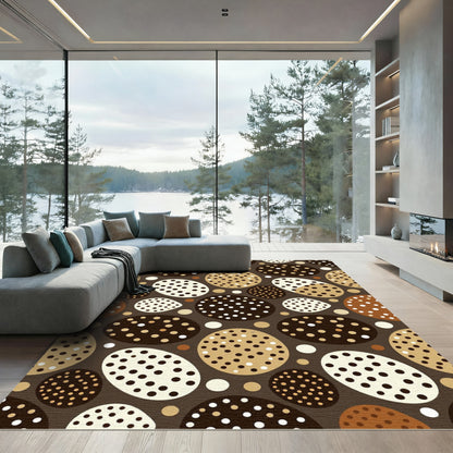 Polka Dot Oval Collage Rug
