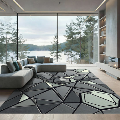 Monochromatic Geometric Facet Array Rug