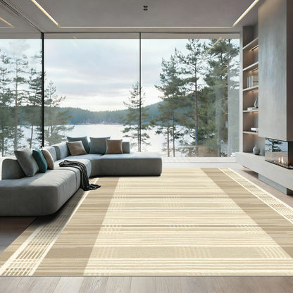 Earthy Tone Vertical Striped Rug