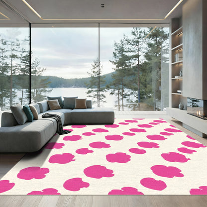 Bright Pink Blob Scatter Diamond Rug