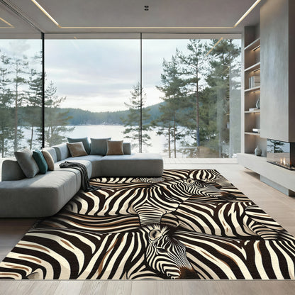 Equine Stripe Silhouette Overlay Rug