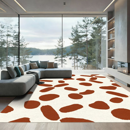 Terracotta Brushstroke Spot Rug