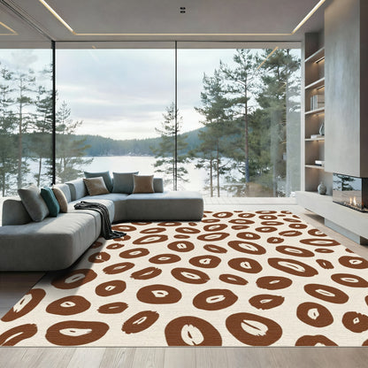 Brown Leopard Spot All Over Rug