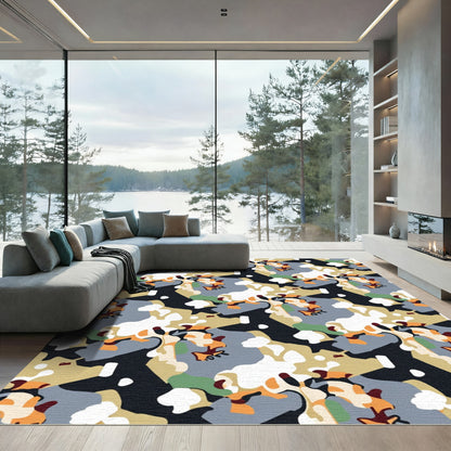 Urban Abstract Camouflage Collage Rug