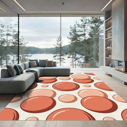 Coral Bubble Orb Repeating Rug