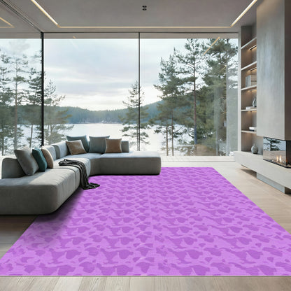 Lavender Distorted Geometric Weave Rug