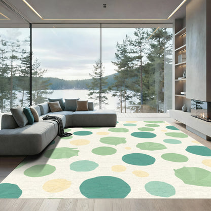Sage Green Teal Spot Scatter Rug