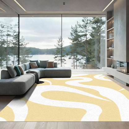 Pale Peach Organic Swirl Rug