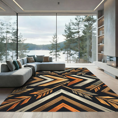 Rustic Wooden Arrow Graphic Rug