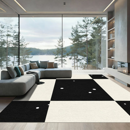 Monochromatic Chessboard Spots Rug