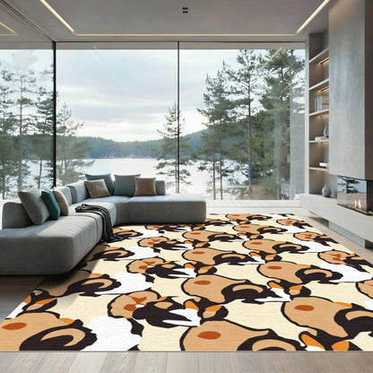 Woodland abstract animal shapes Rug