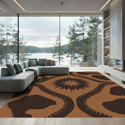 Earth Toned Starburst Medallion Rug