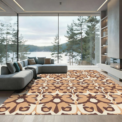 Earthy Tones Bold Tribal Medallion Rug