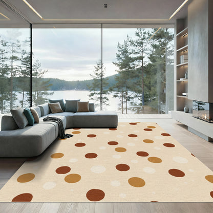 Earthy Polka Dot Scatter Rug
