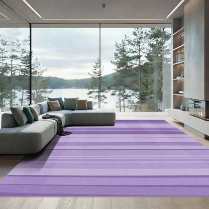 Soft Lavender Gradient Stripe Rug