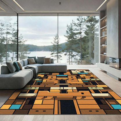 Desert Adobe Adobe Homes Geometric Rug