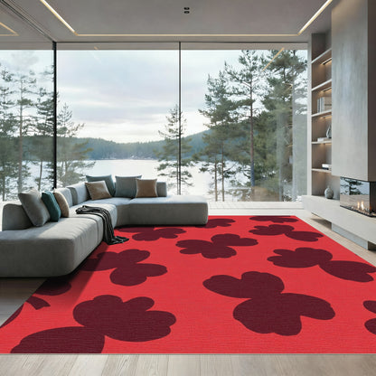 Crimson Clover Cluster Field Rug