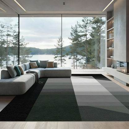 Monochromatic Geometric Gradation Squares Rug