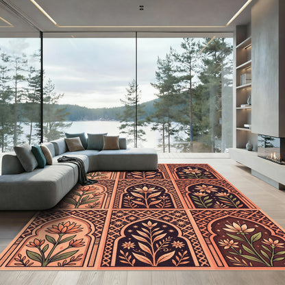 Terracotta Arch Floral Starburst Rug