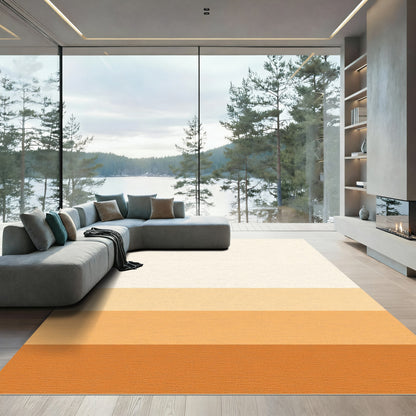Earthy Tones Geometric Band Rug