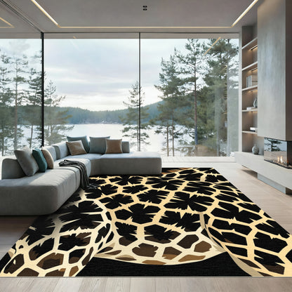 Golden Giraffe Skin Overlay Rug