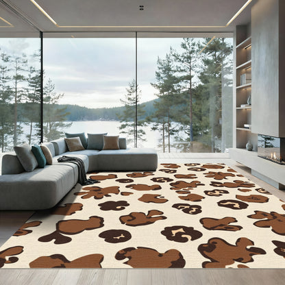 Brown Leopard Spots All Over Rug