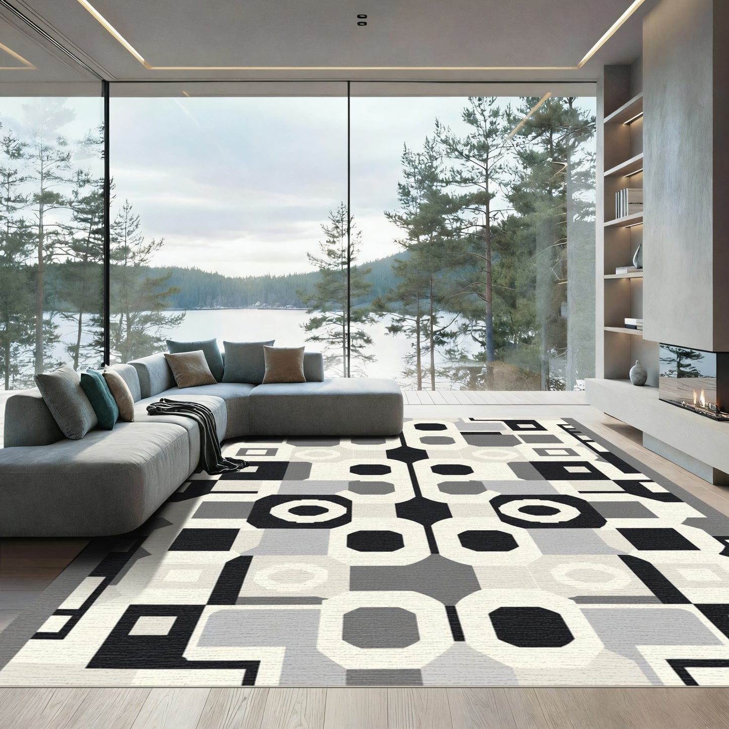 Monochromatic Modular Geometric Arrangement Rug